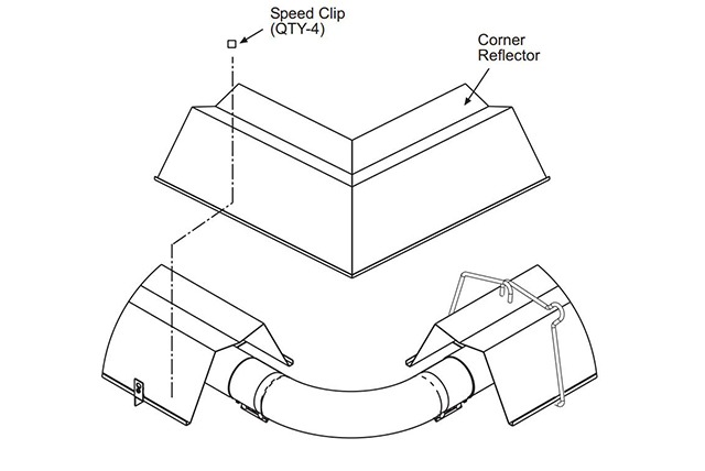 Corner Reflector, for SIS or SPS series